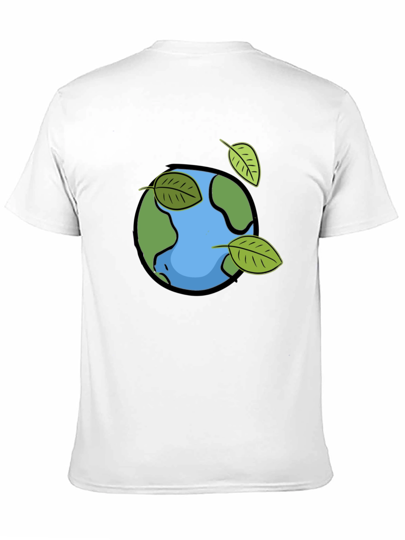 Eco Earth Graphic Tee - Black Cotton T-Shirt