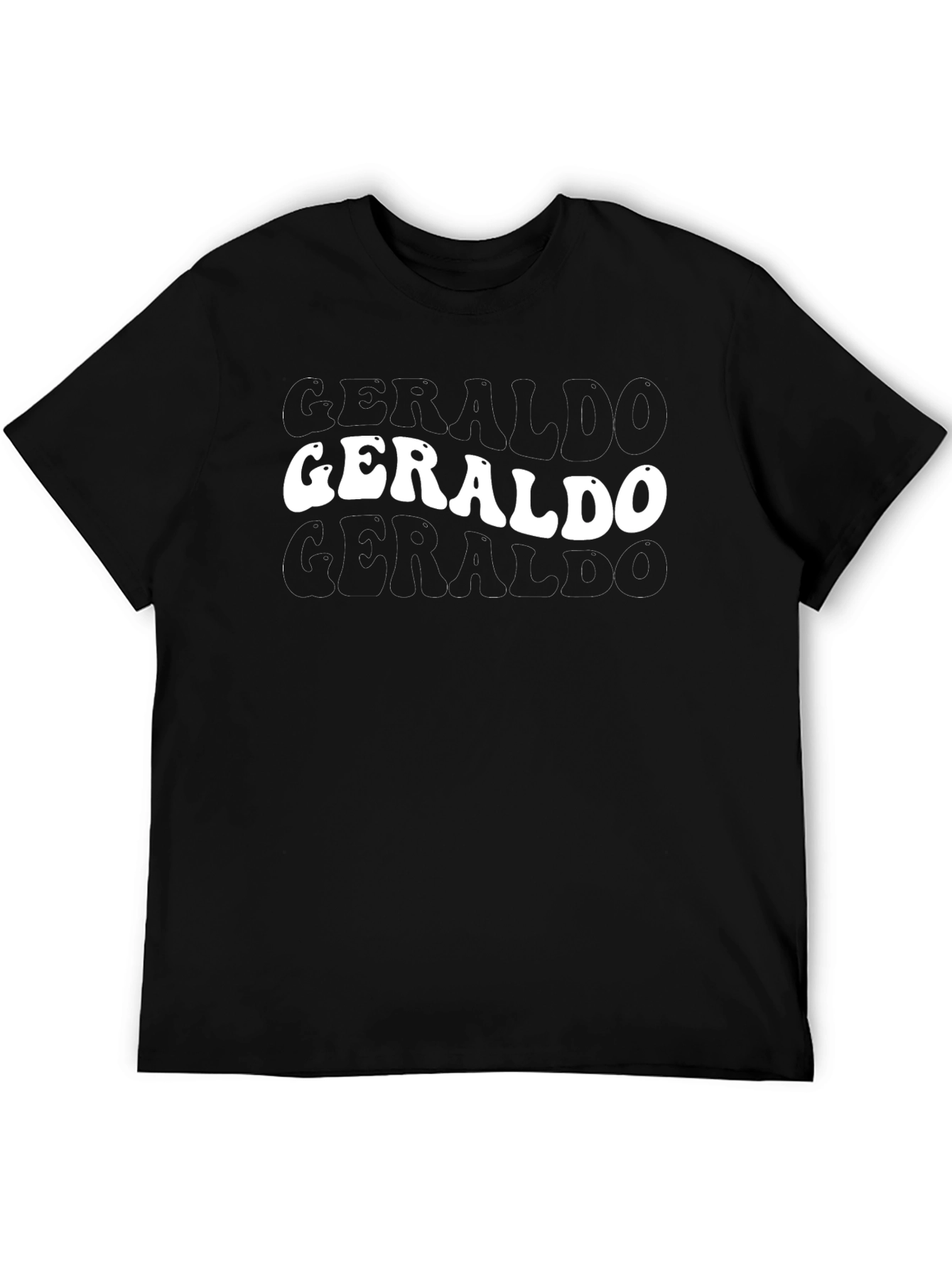 Retro Geraldo T-Shirt - Black Graphic Tee
