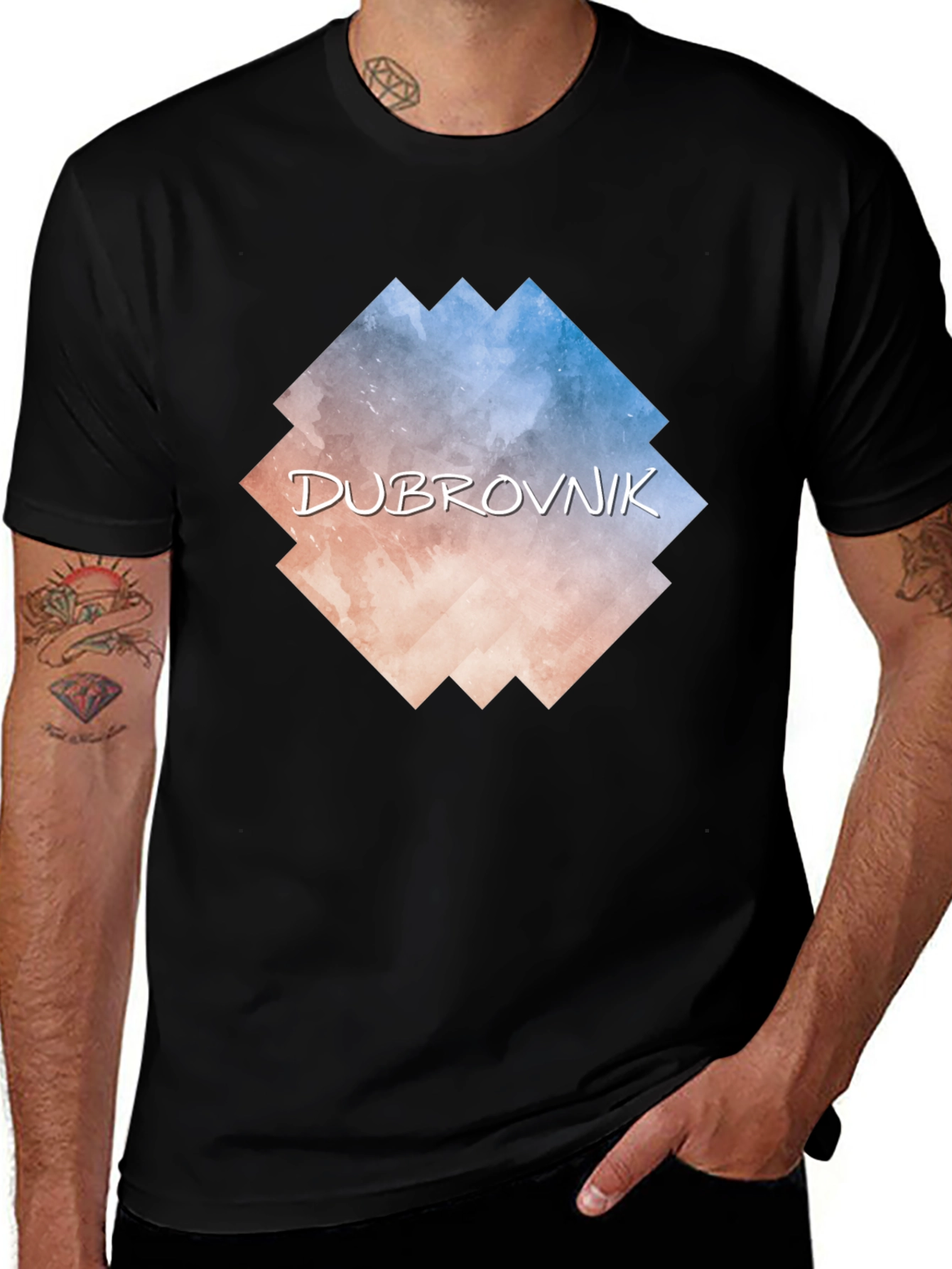 Dubrovnik Graphic Tee - Black