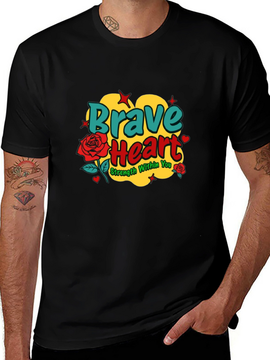 Brave Heart Graphic Tee - Strength Within You
