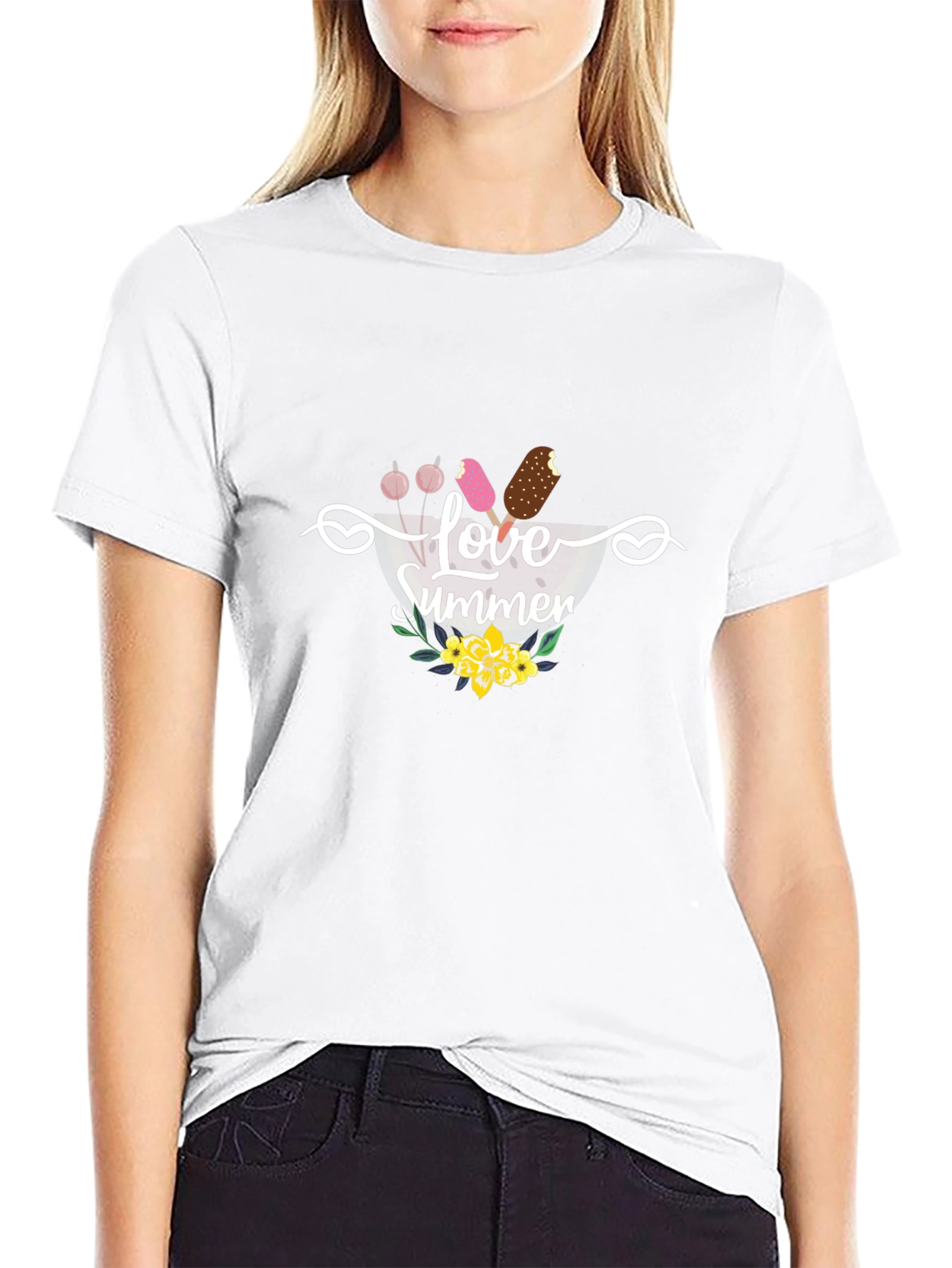 Love Summer Graphic Tee - Black Unisex T-Shirt