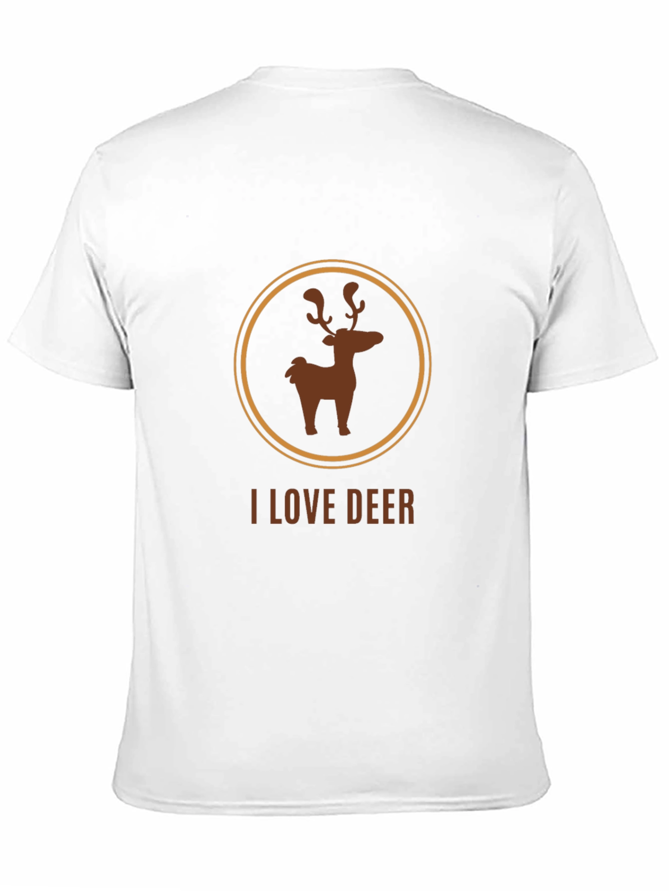 I Love Deer Graphic Tee - Black Cotton Blend