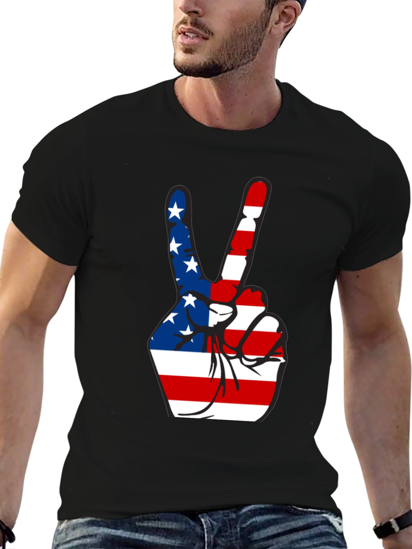 Patriotic Peace Sign Graphic Tee