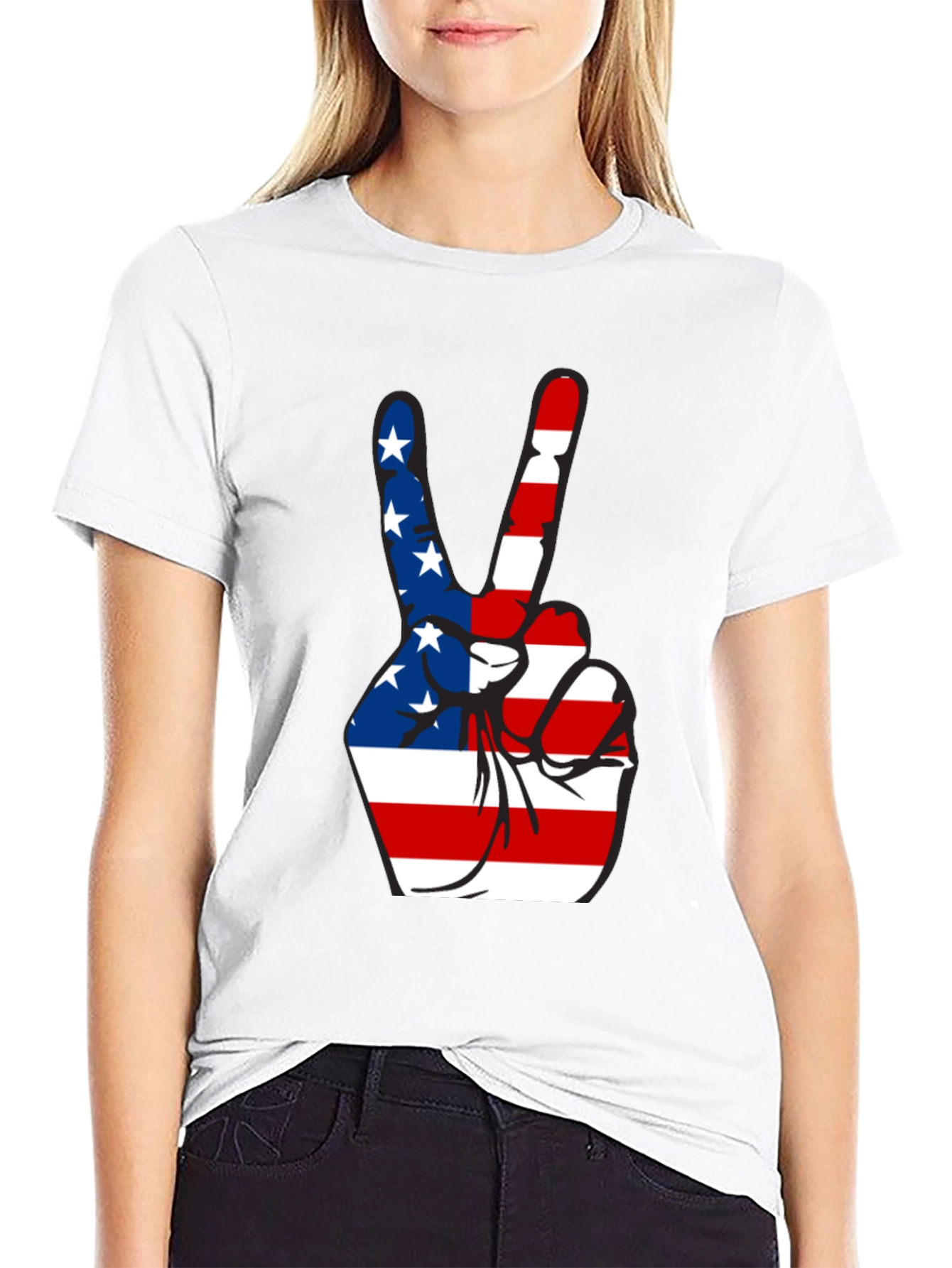 Patriotic Peace Sign Graphic Tee