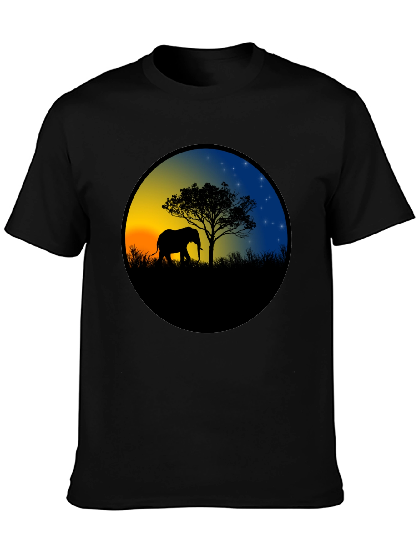 Elephant Silhouette Sunset T-Shirt