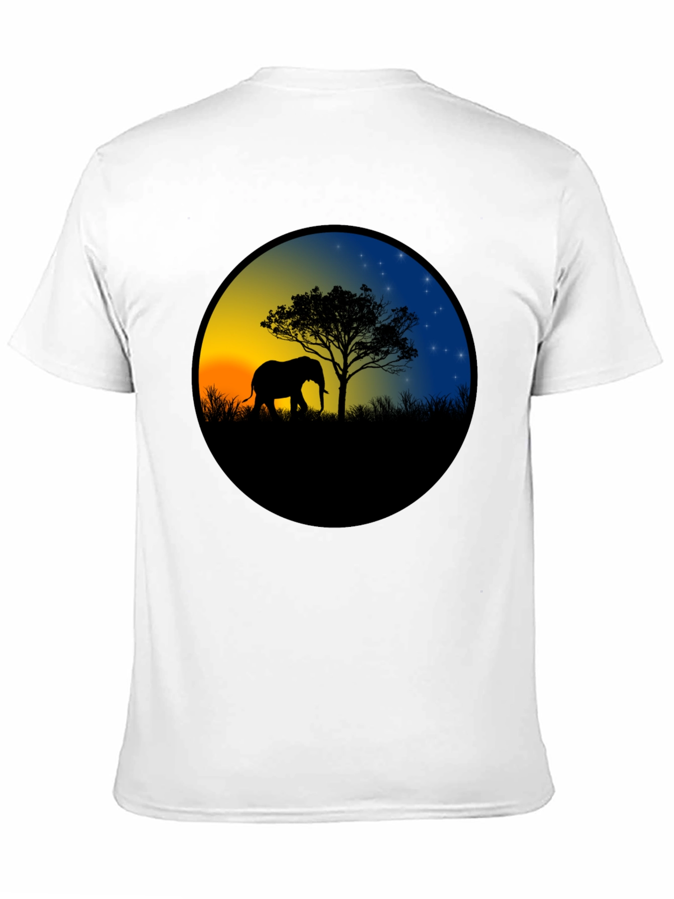 Elephant Silhouette Sunset T-Shirt