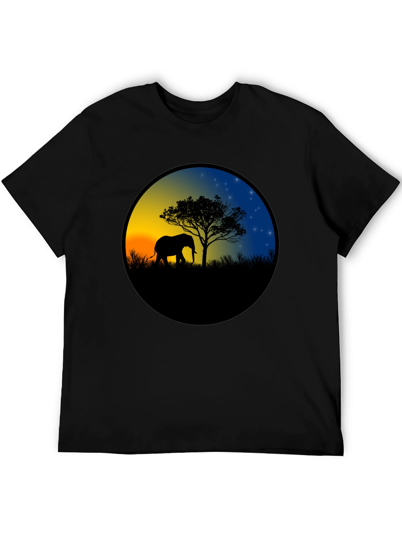 Elephant Silhouette Sunset T-Shirt