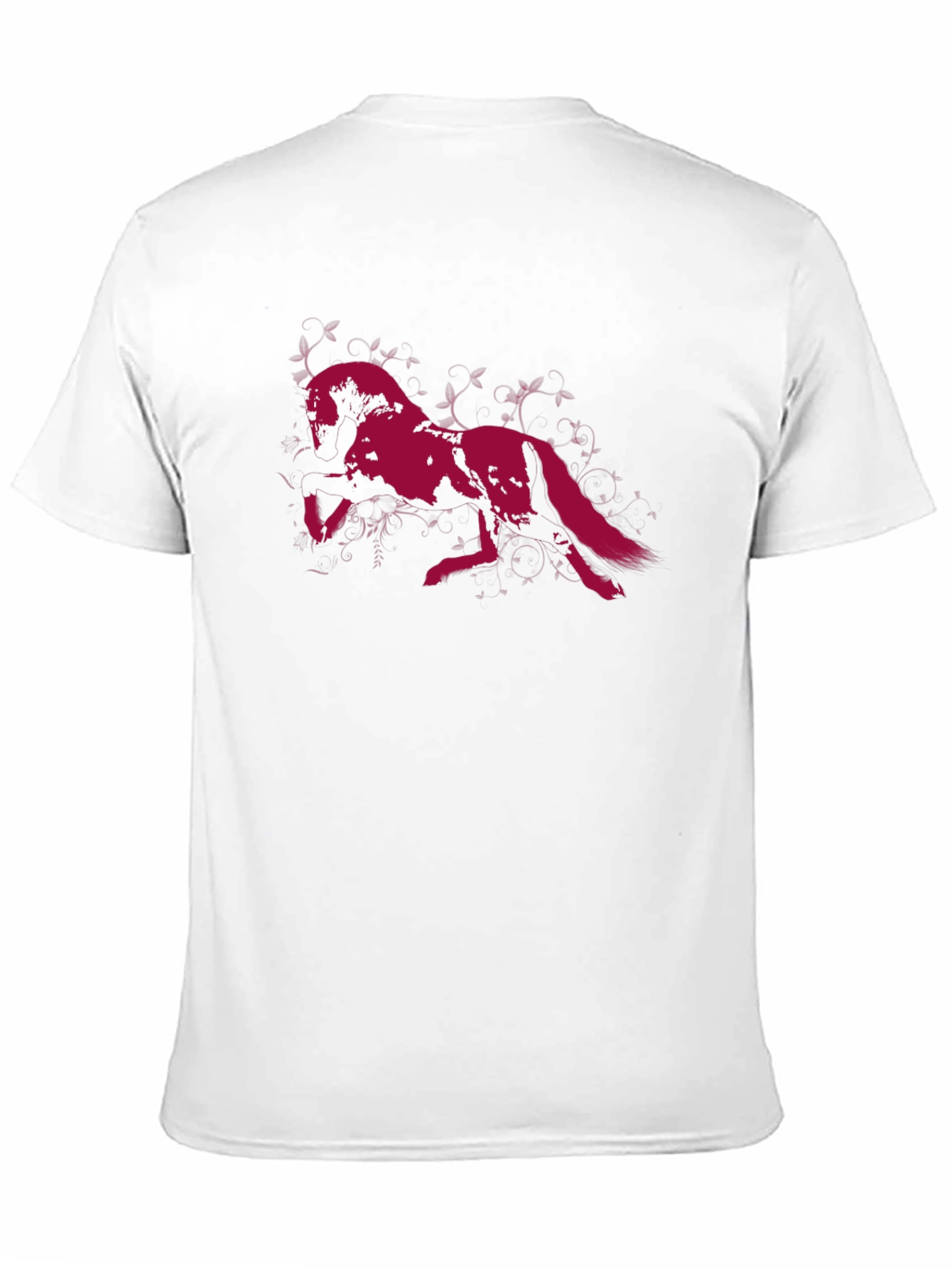 Black T-Shirt with Running Wolf Graphic