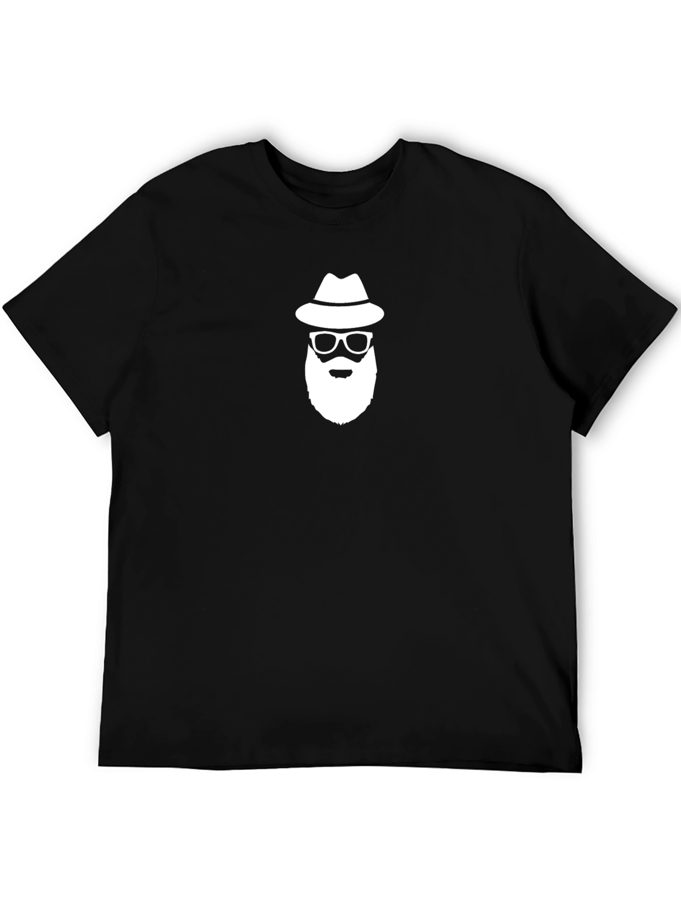 Bearded Man with Hat Graphic T-Shirt