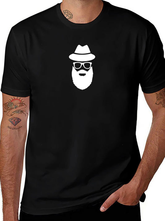 Bearded Man with Hat Graphic T-Shirt