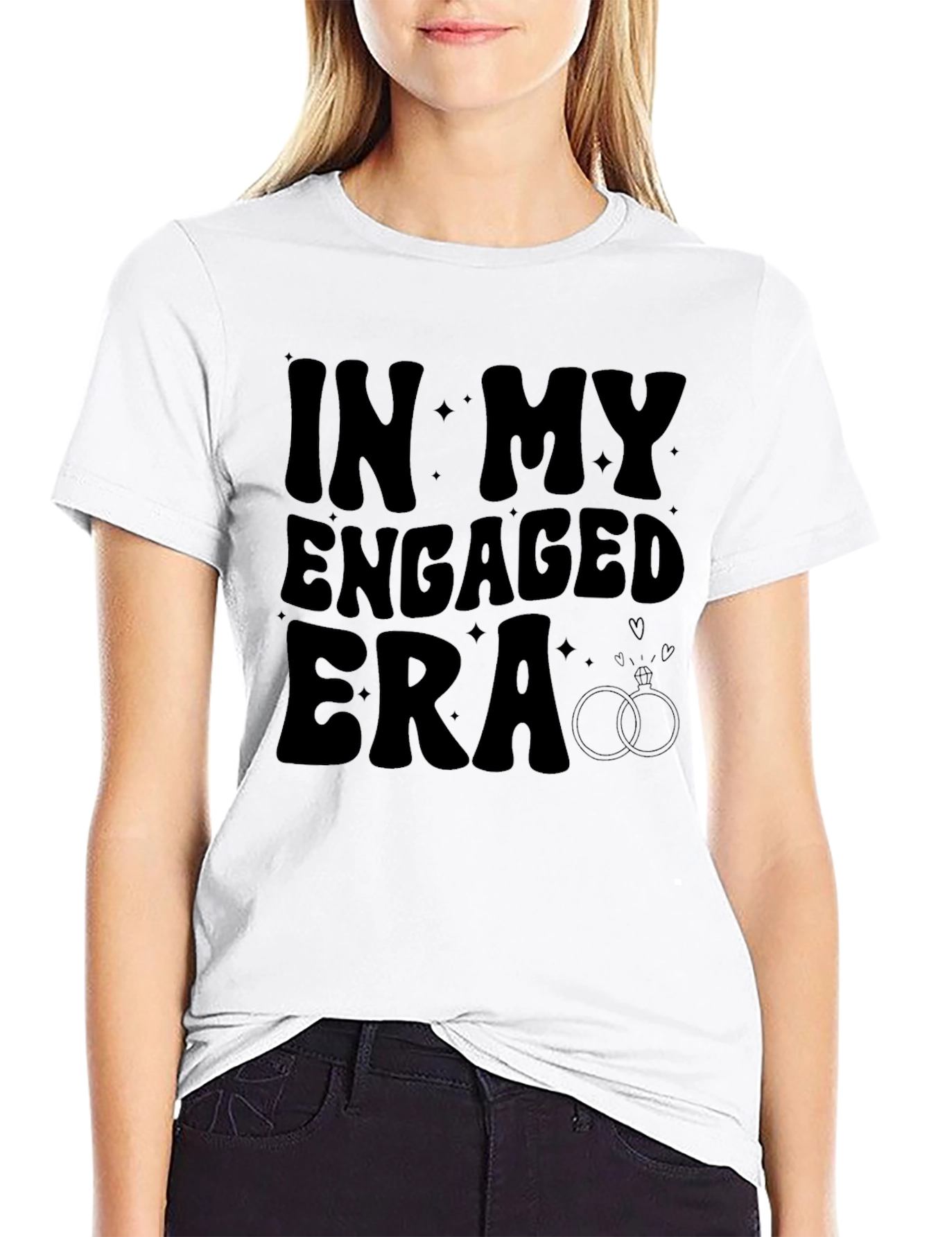 In My Engaged Era Graphic Tee - Black