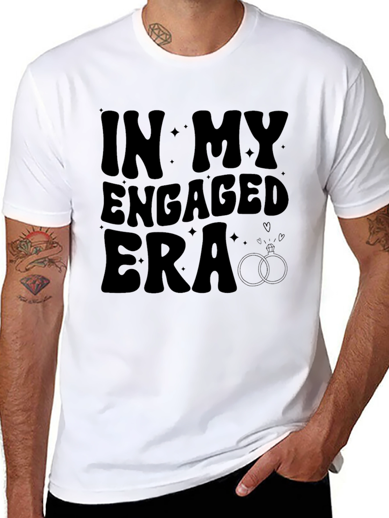 In My Engaged Era Graphic Tee - Black