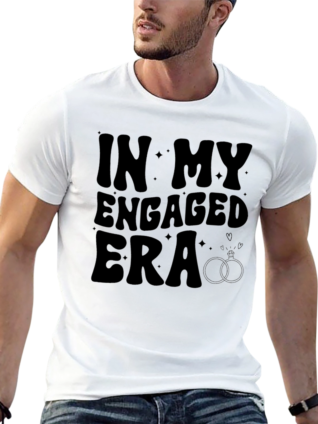In My Engaged Era Graphic Tee - Black