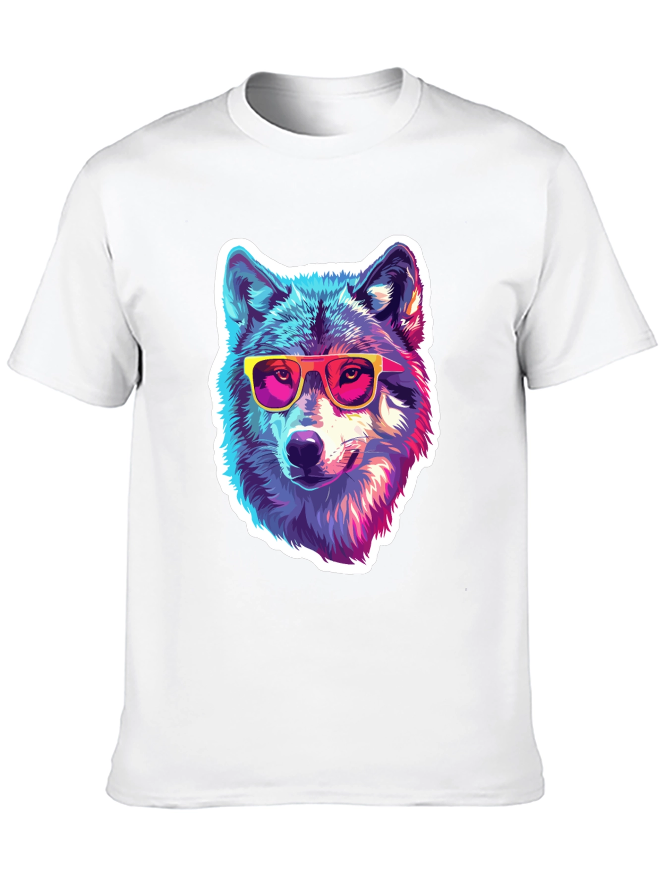 Cool Wolf Graphic Tee - Funky Animal Shirt