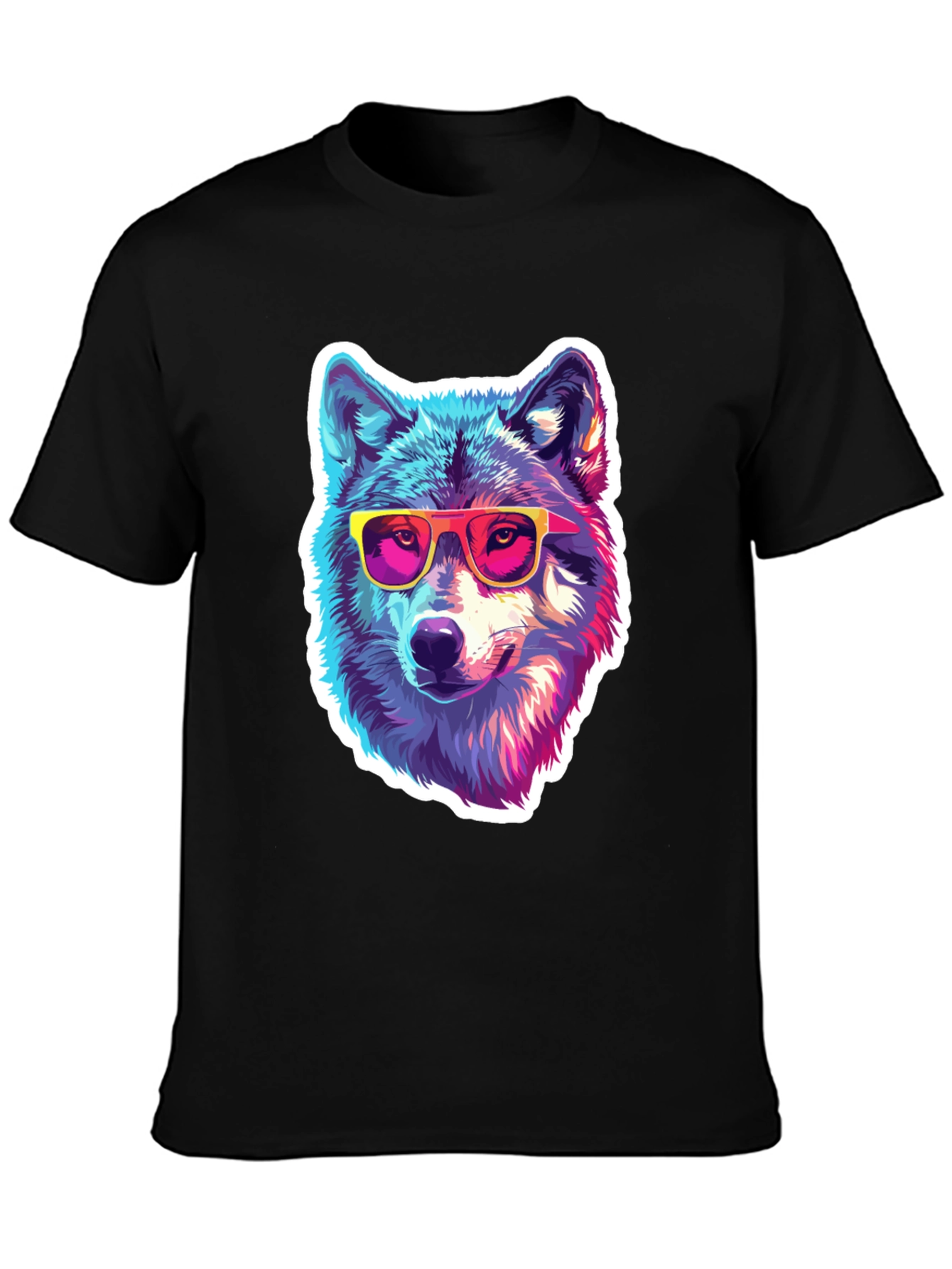 Cool Wolf Graphic Tee - Funky Animal Shirt