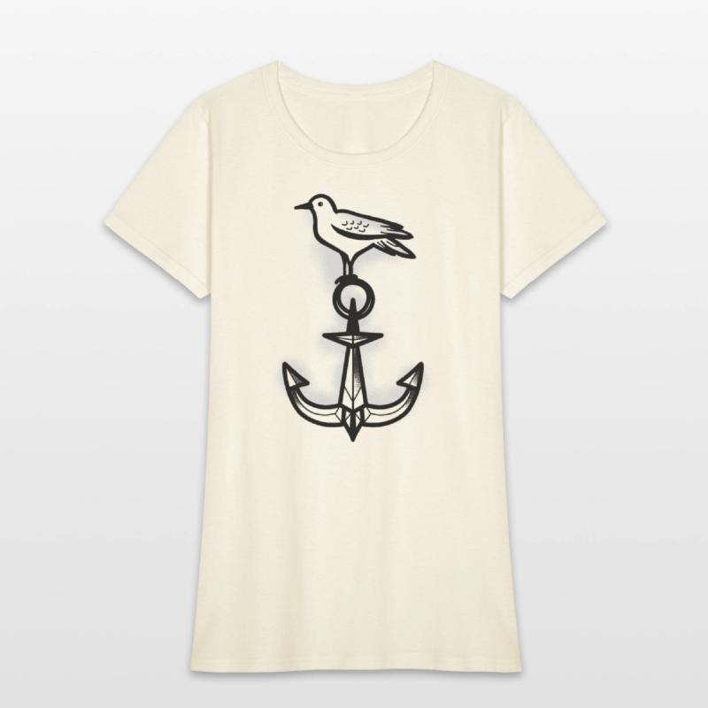 Tattoo style Seagull And Anchor