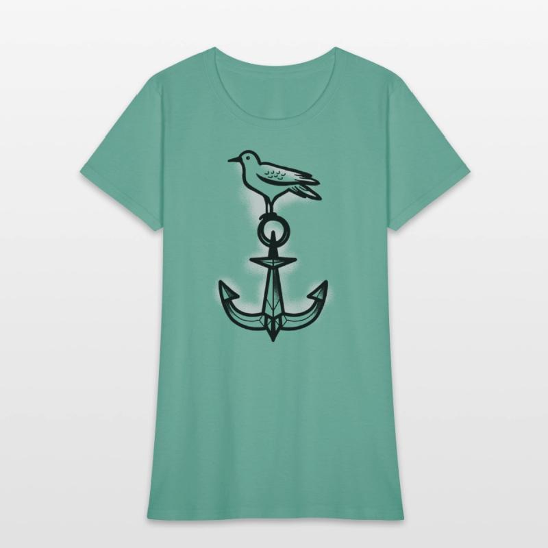 Tattoo style Seagull And Anchor