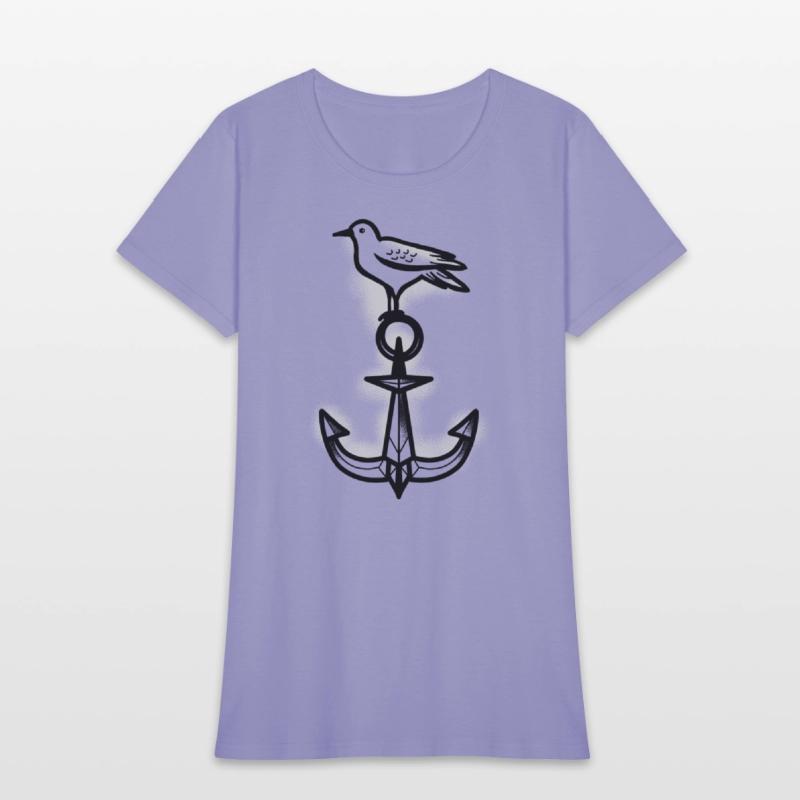 Tattoo style Seagull And Anchor