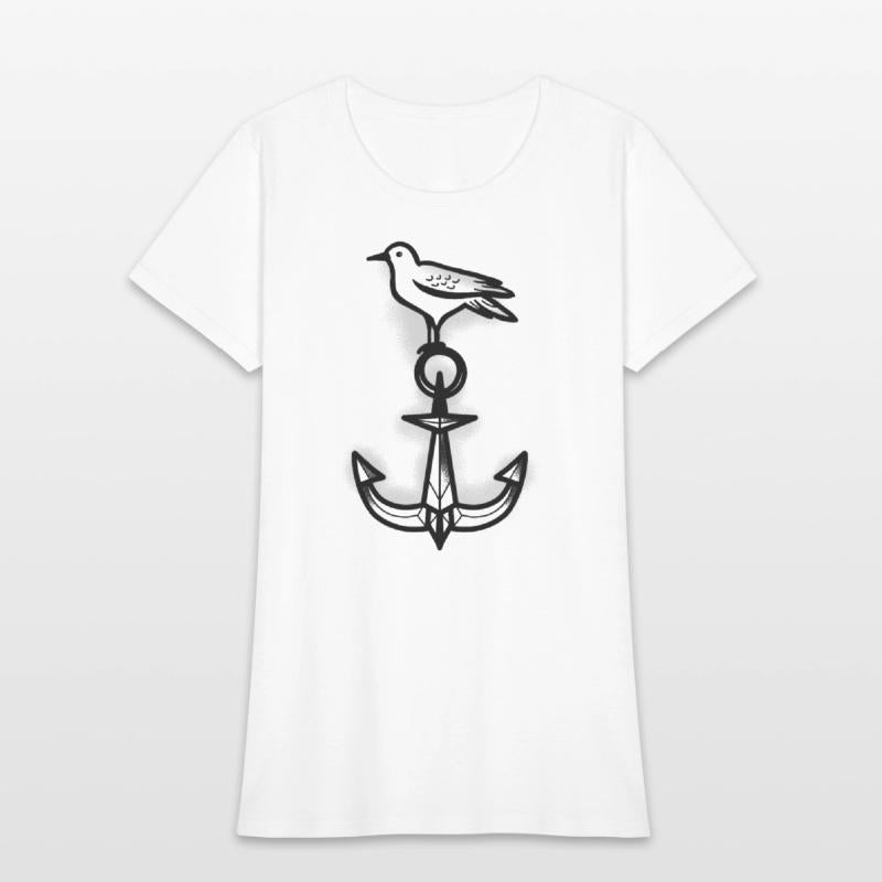 Tattoo style Seagull And Anchor