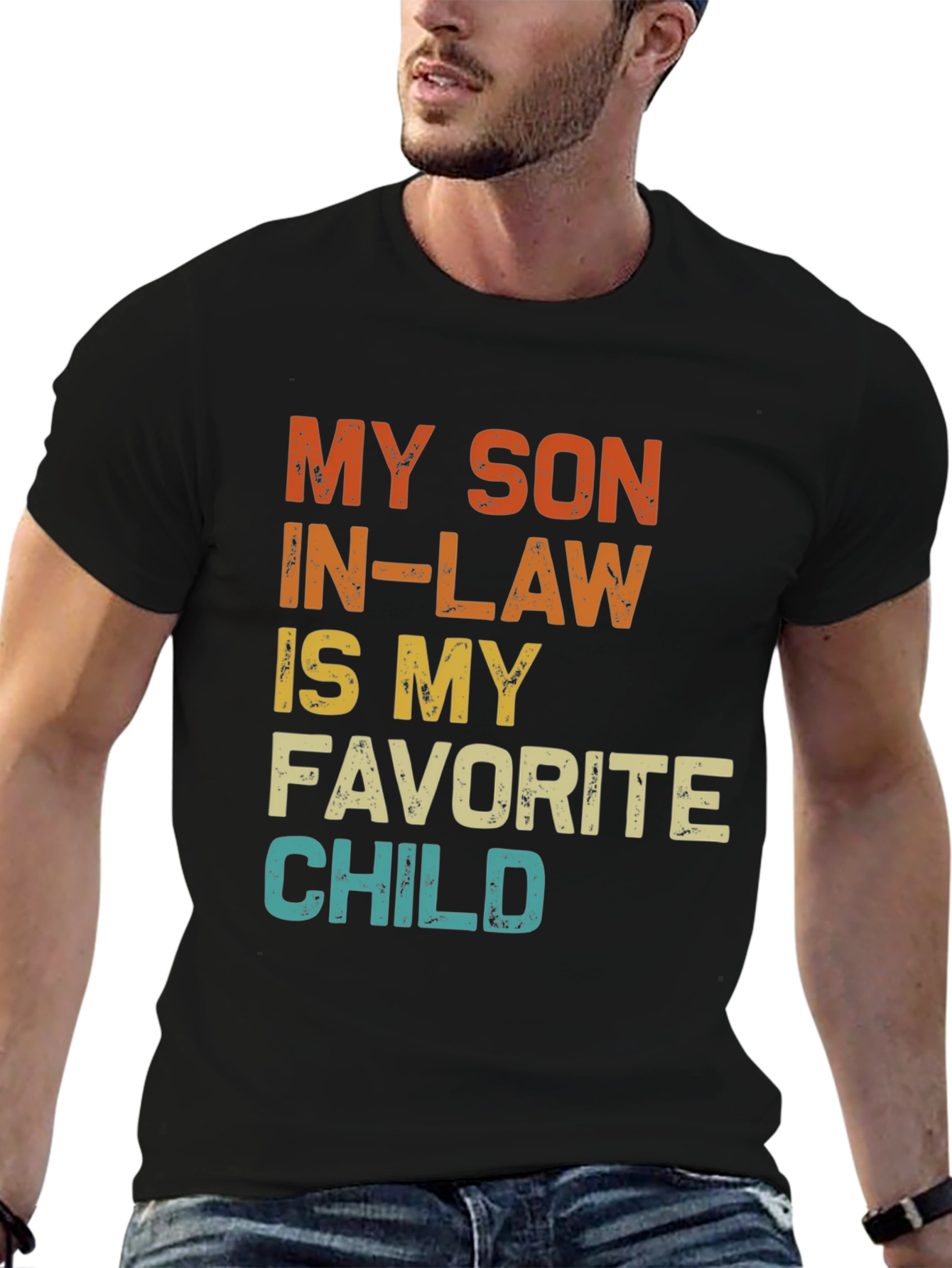 Funny Son-In-Law Favorite Child Graphic T-Shirt