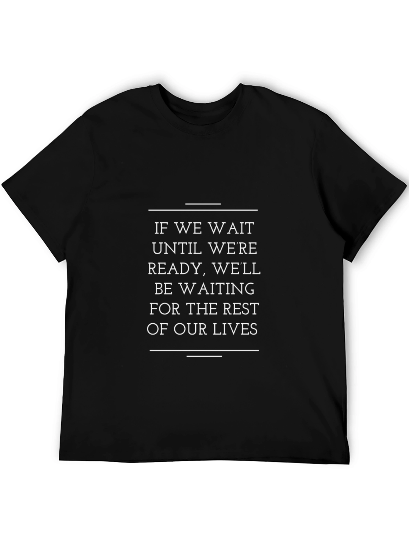 Inspirational Quote Graphic Tee - Black