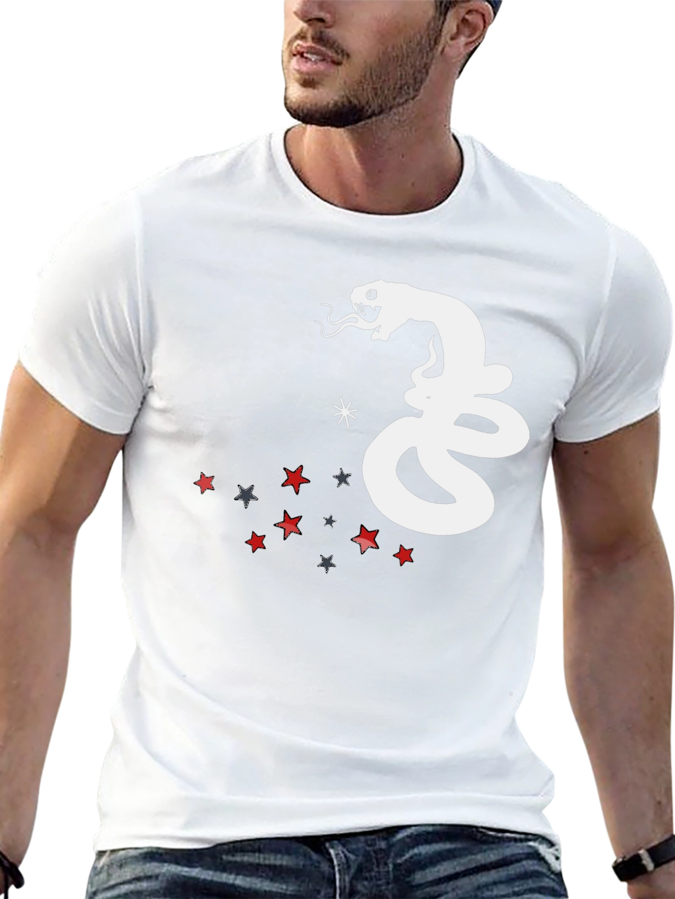 Snake and Stars Graphic Tee