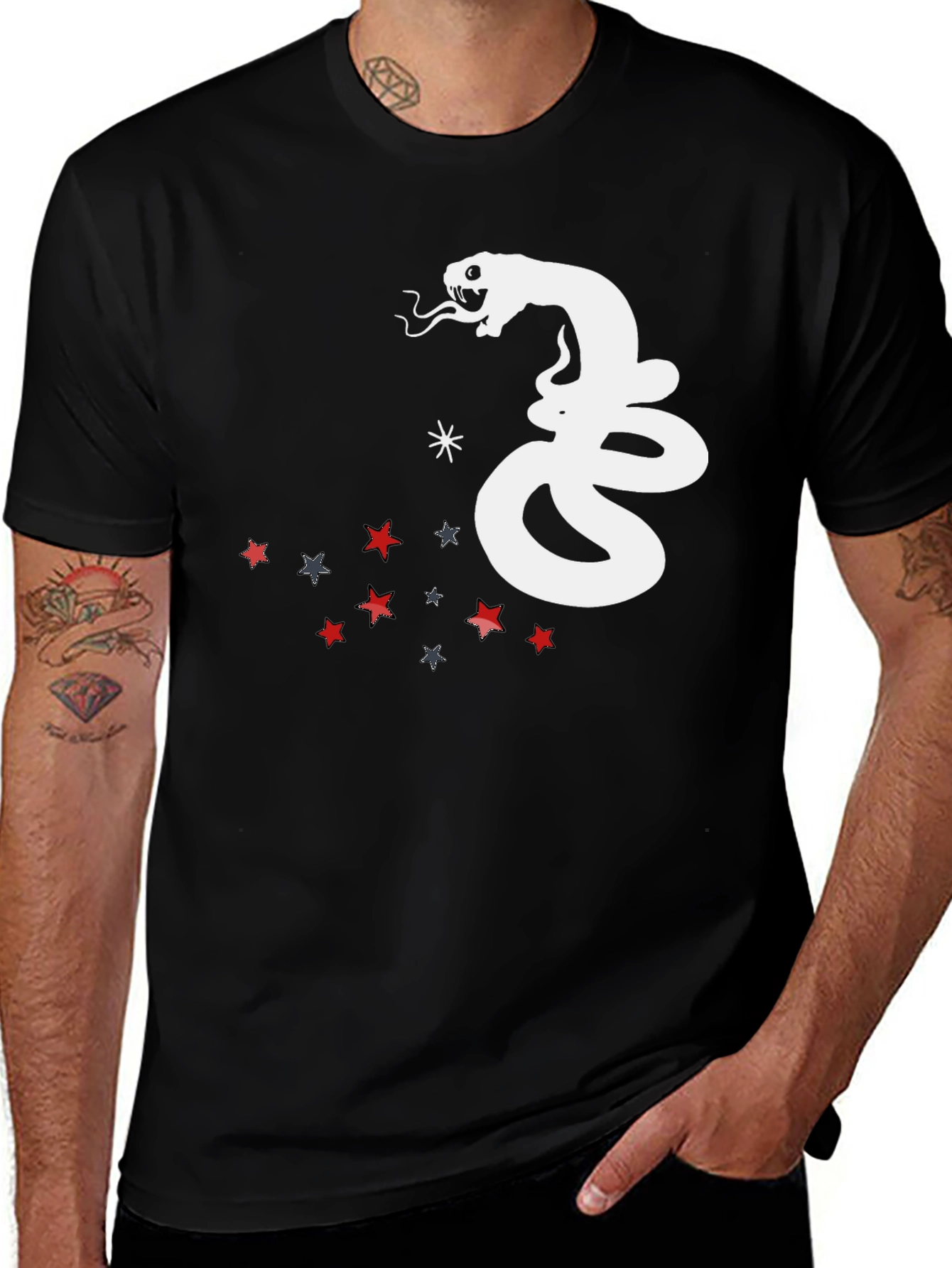 Snake and Stars Graphic Tee