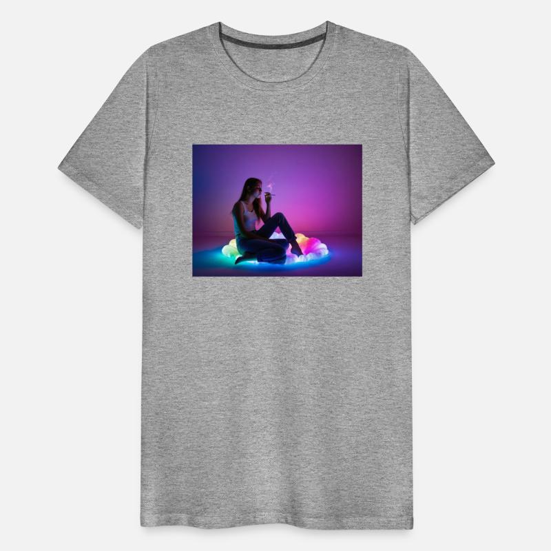 Teen Girl on Rainbow with LED Lights