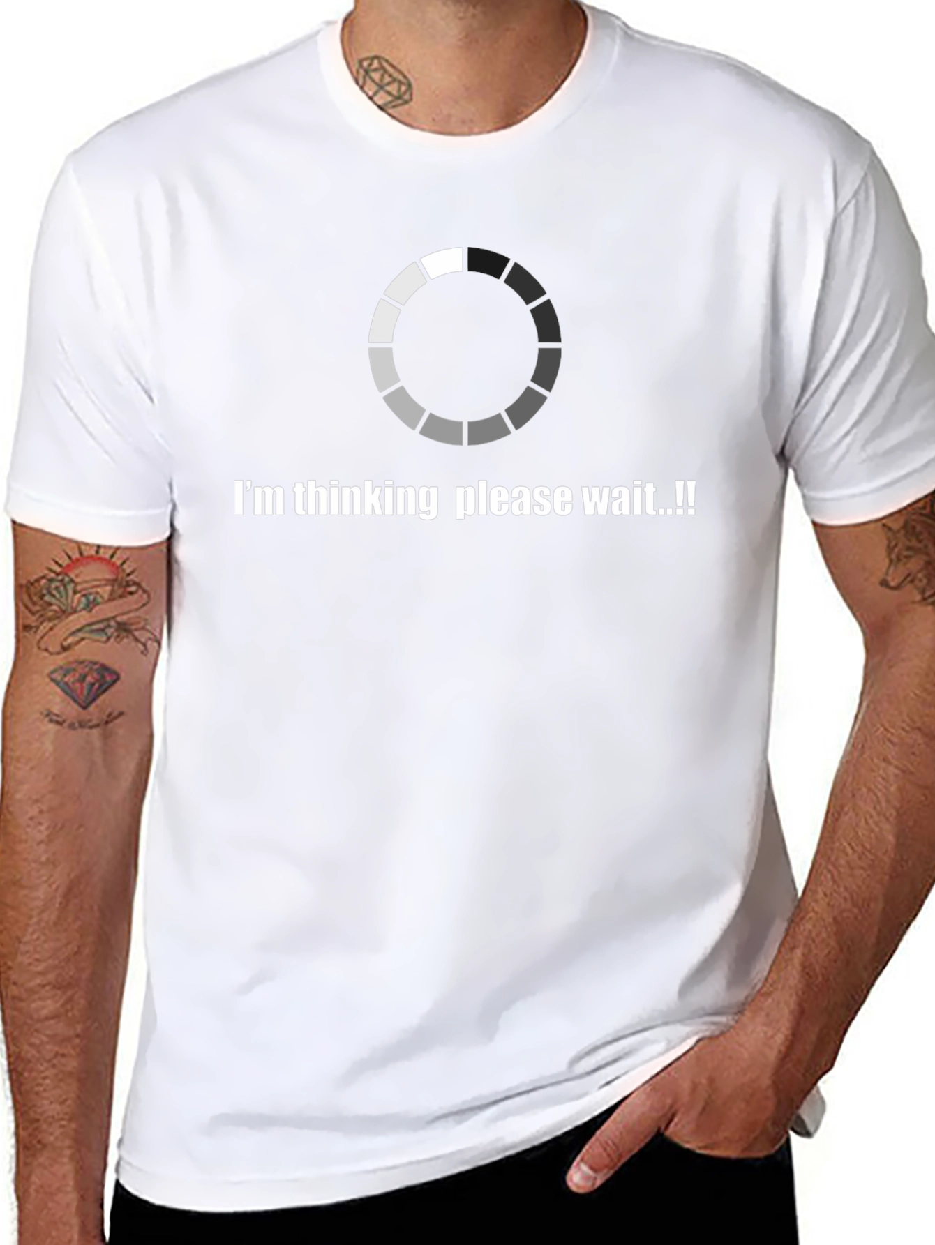 Thinking Loading T-Shirt Funny Geek Tee
