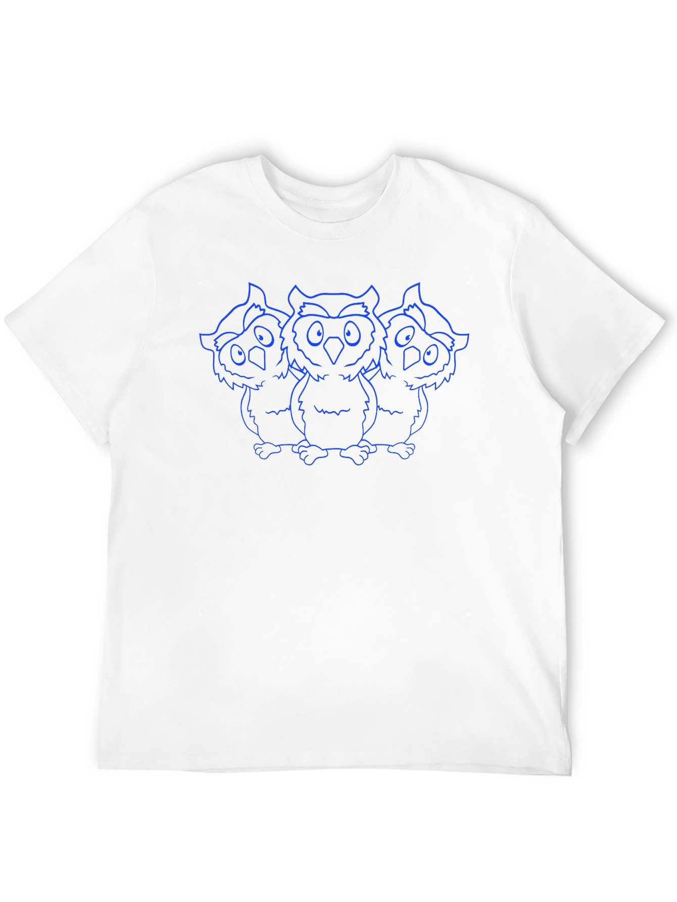 Three Owl Outline Graphic T-Shirt