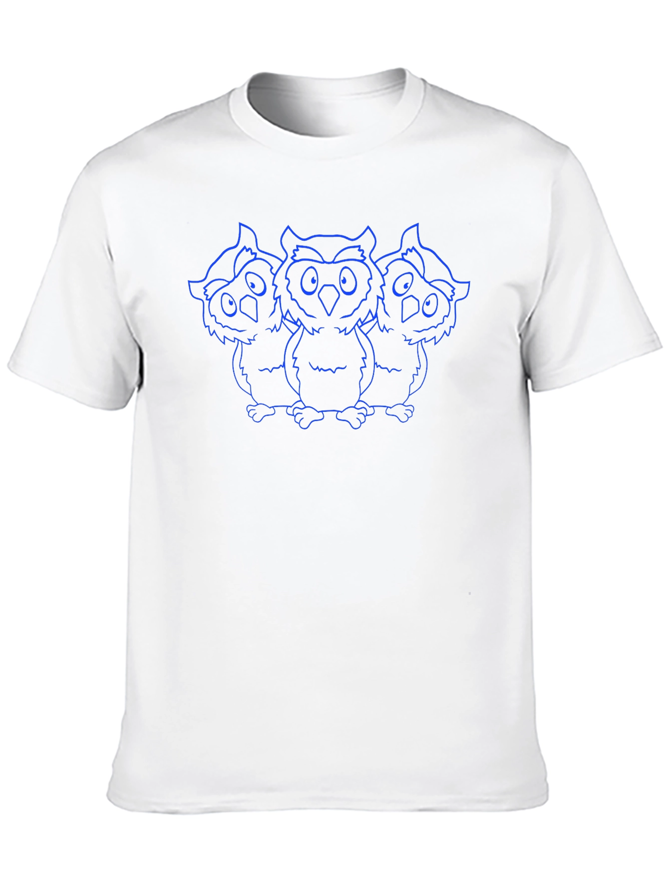 Three Owl Outline Graphic T-Shirt