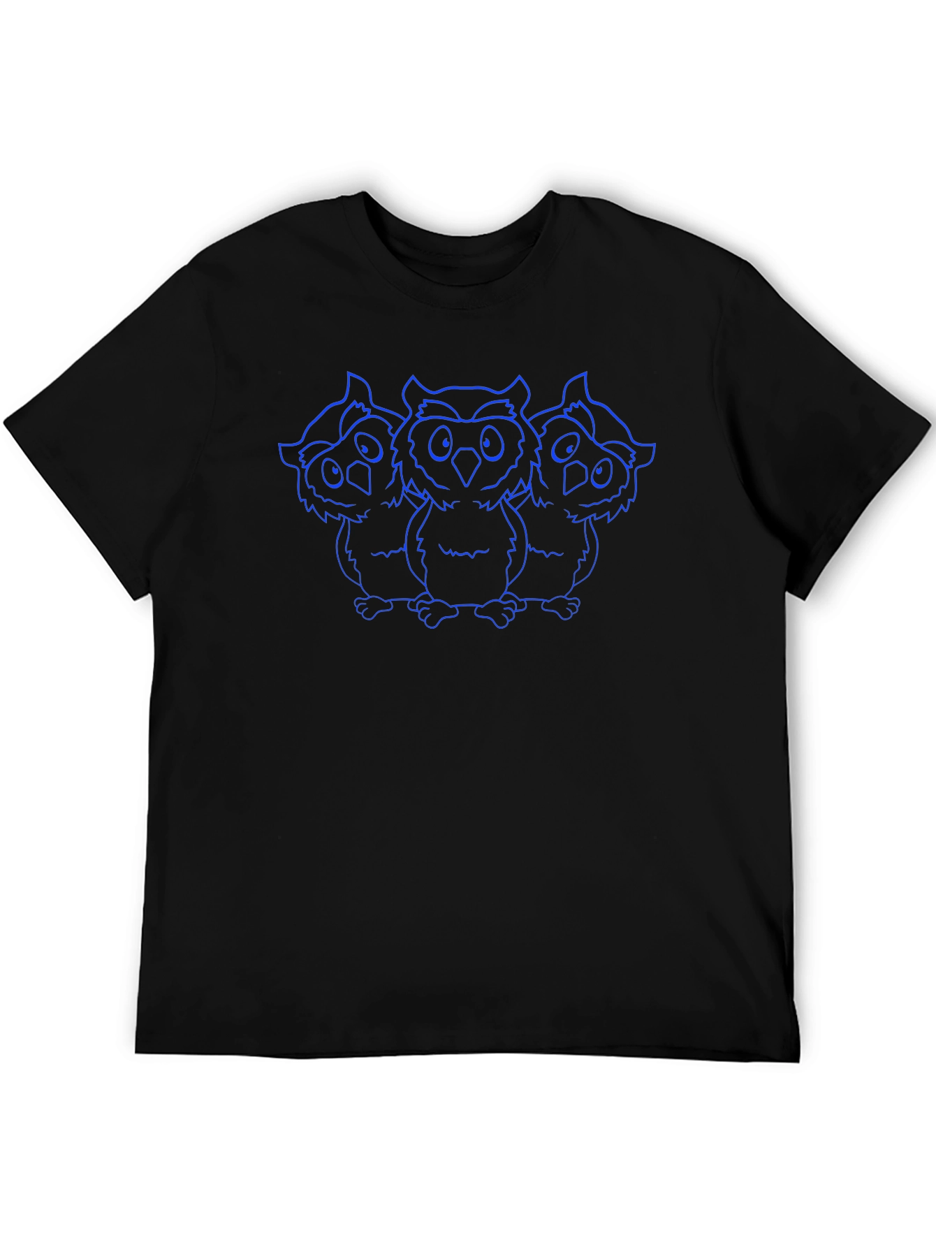 Three Owl Outline Graphic T-Shirt