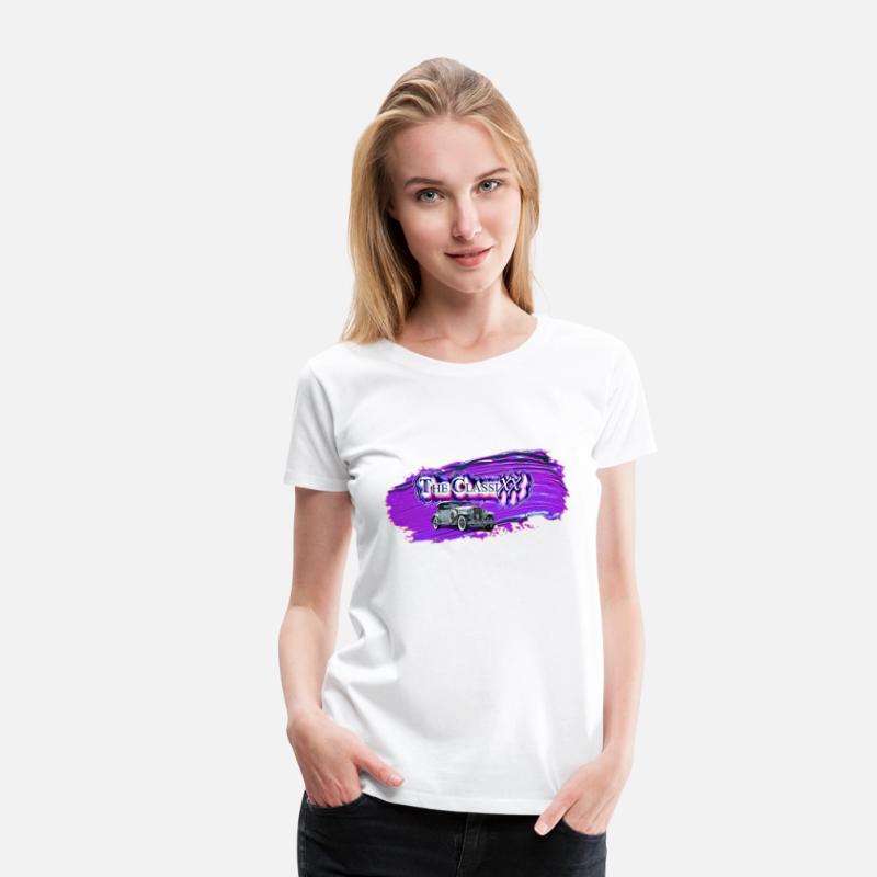 the classixx logo w 1931 classic car. Purple enh