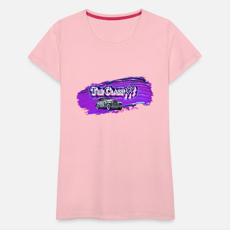 the classixx logo w 1931 classic car. Purple enh