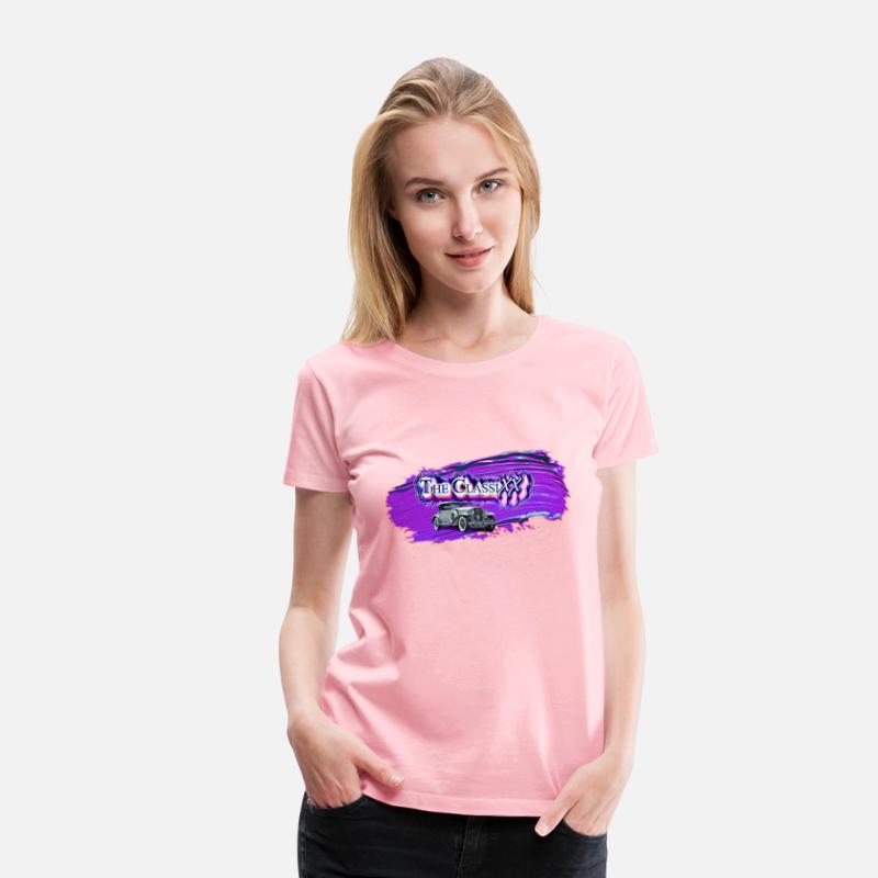 the classixx logo w 1931 classic car. Purple enh