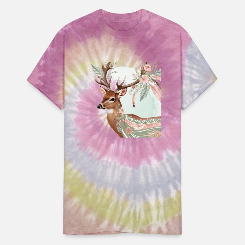 "The Floral Deer: A Graceful Blend of Nature