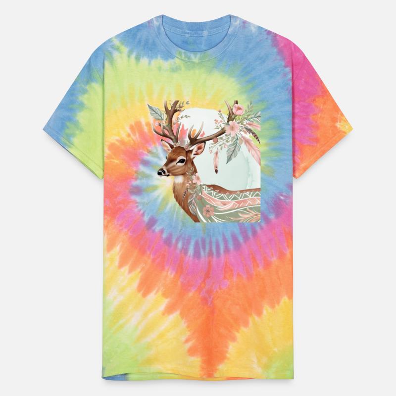 "The Floral Deer: A Graceful Blend of Nature