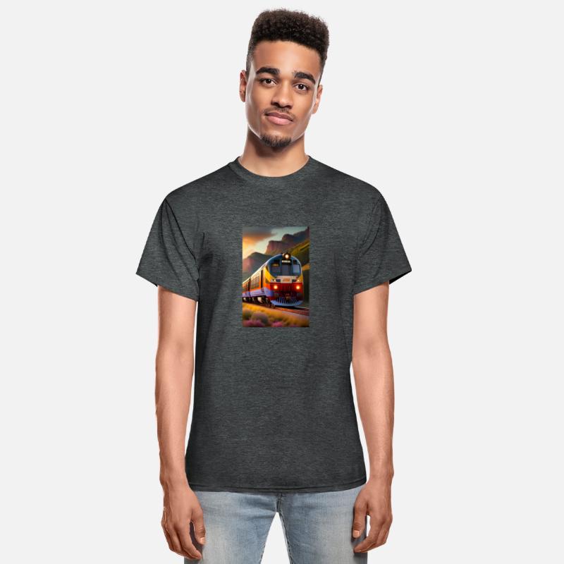 The passenger train logo design in T shirt