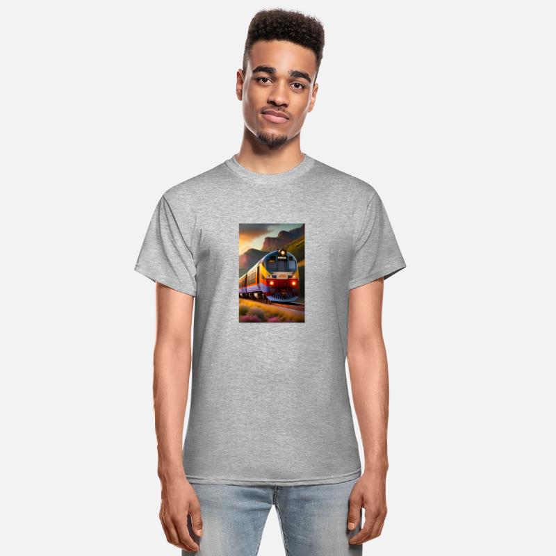 The passenger train logo design in T shirt