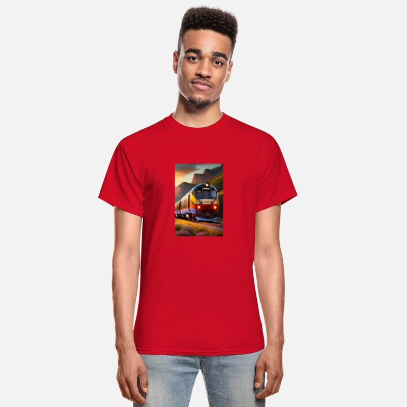 The passenger train logo design in T shirt