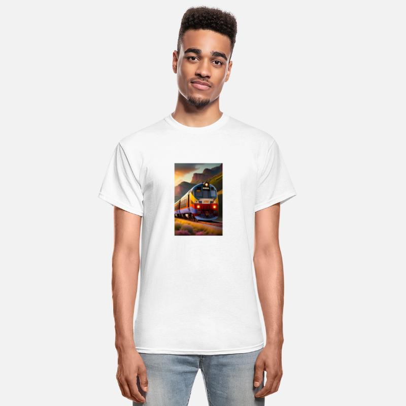 The passenger train logo design in T shirt