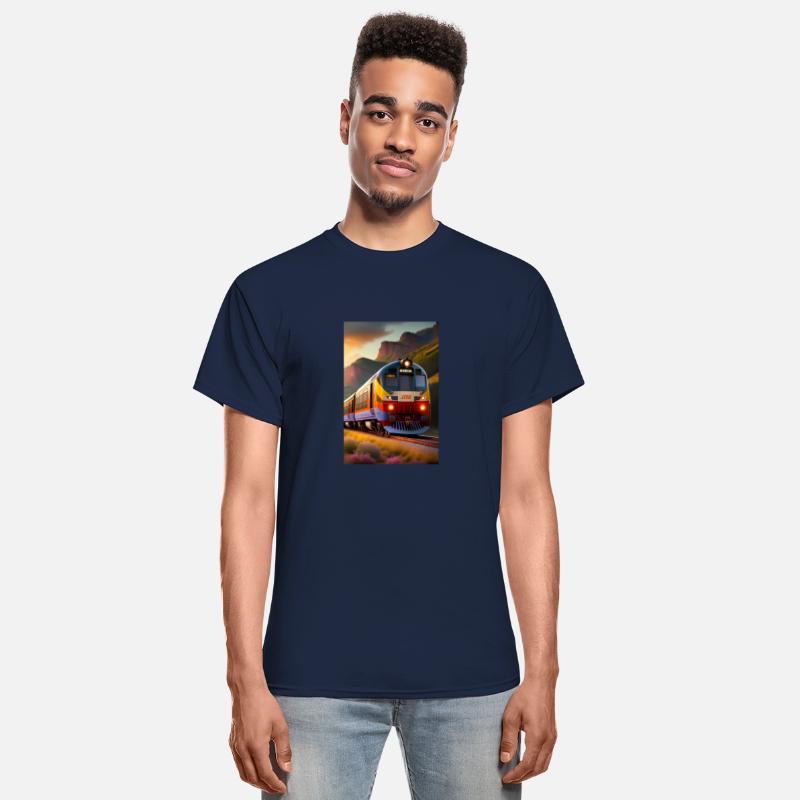 The passenger train logo design in T shirt