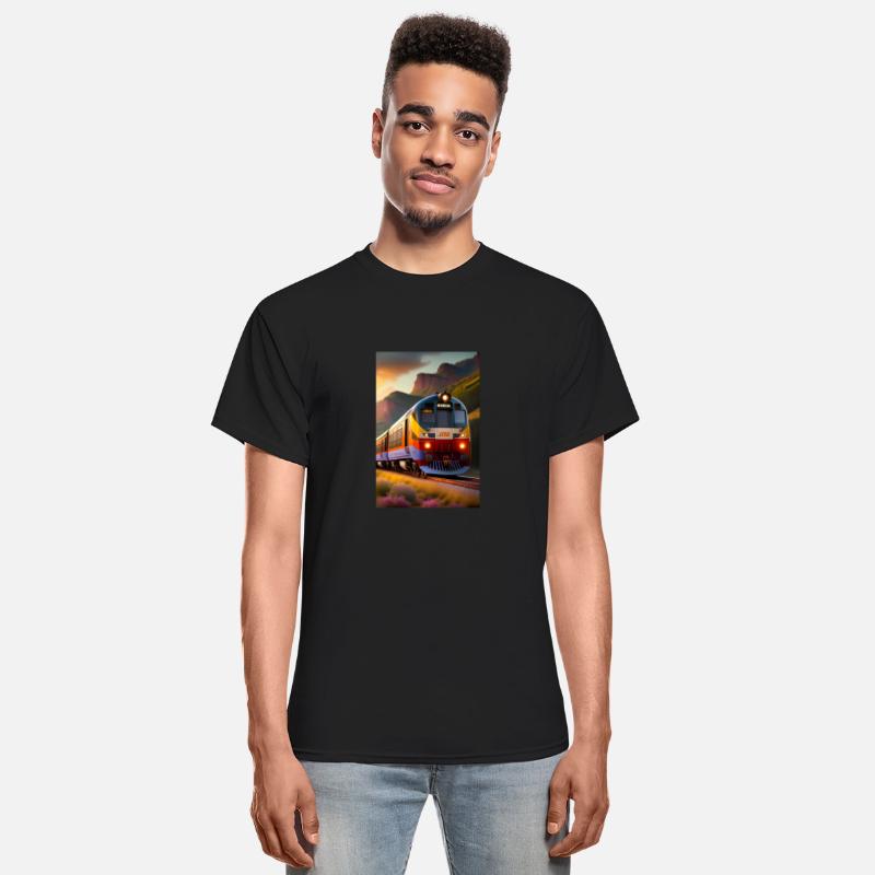 The passenger train logo design in T shirt