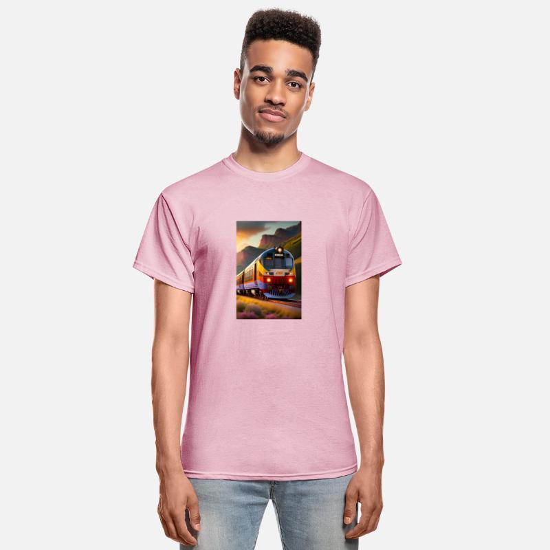 The passenger train logo design in T shirt