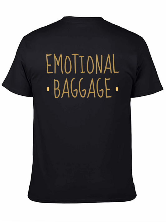 Emotional Baggage Graphic Tee - Black Cotton Shirt