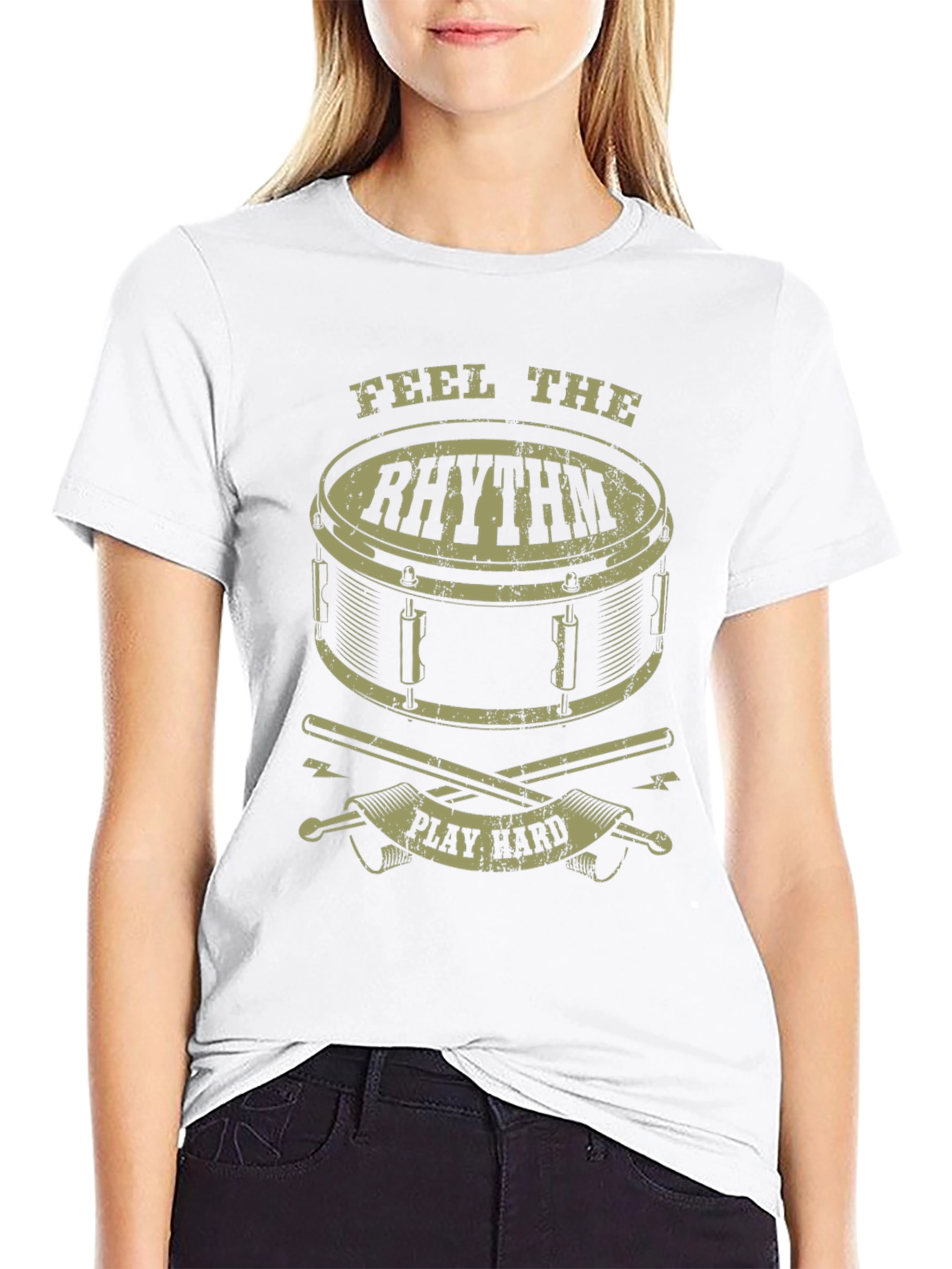 Feel the Rhythm Drum T-Shirt - Play Hard