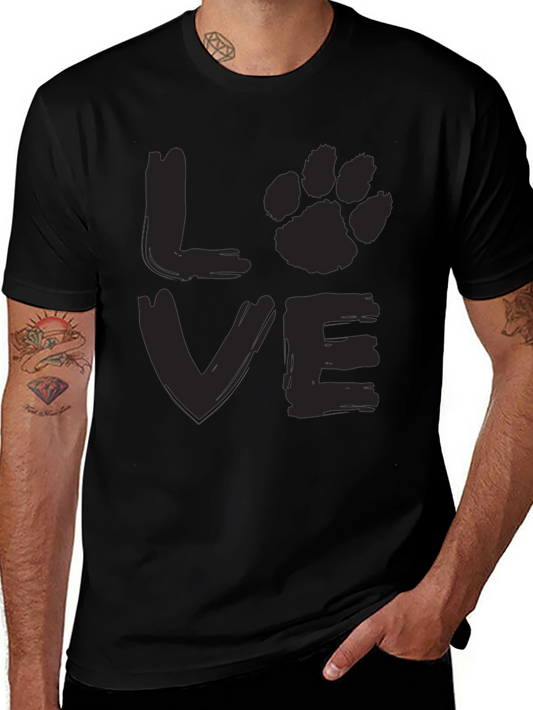 Love Paw Print Graphic T-Shirt