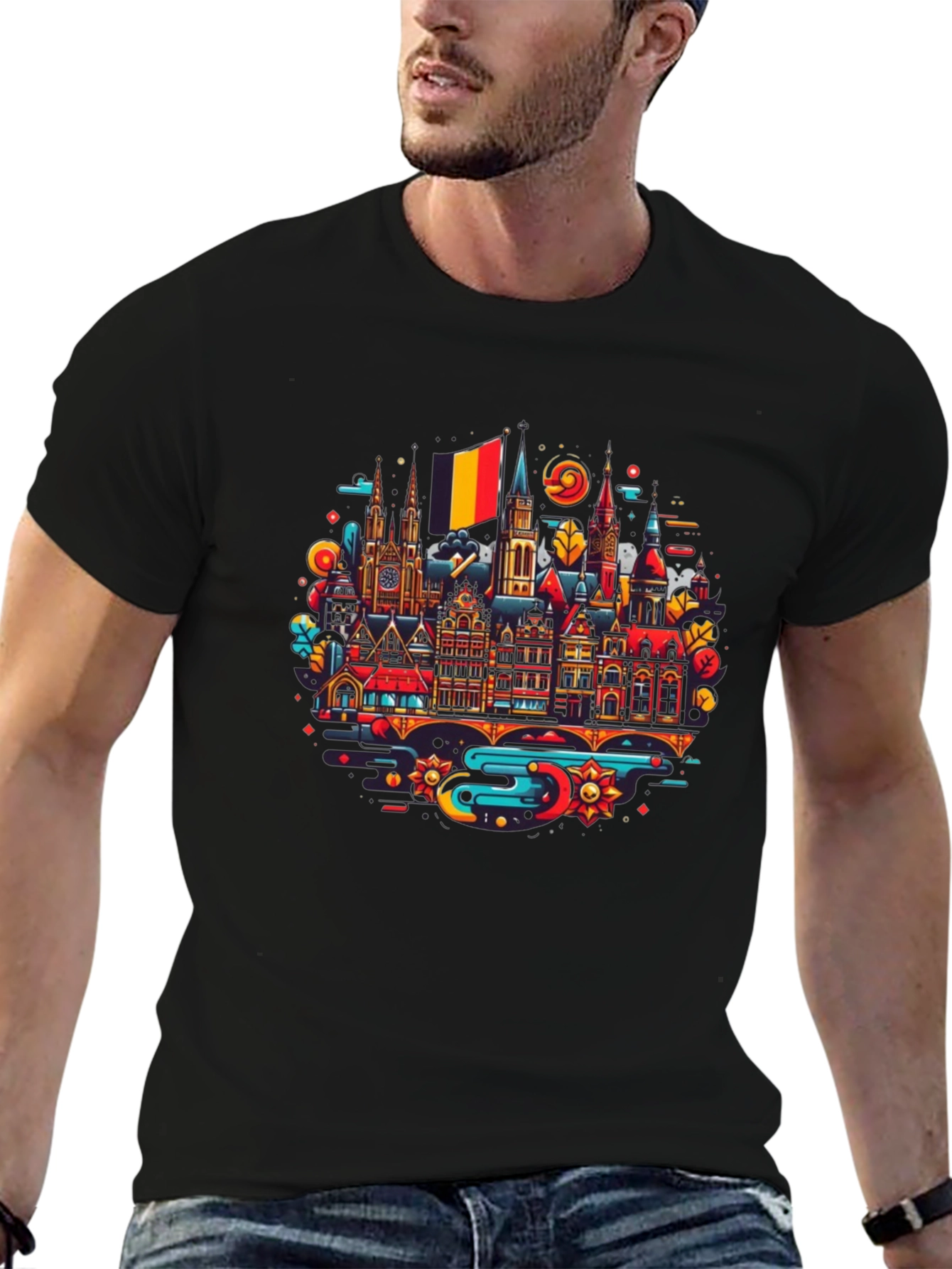 Belgium Cityscape Graphic Tee