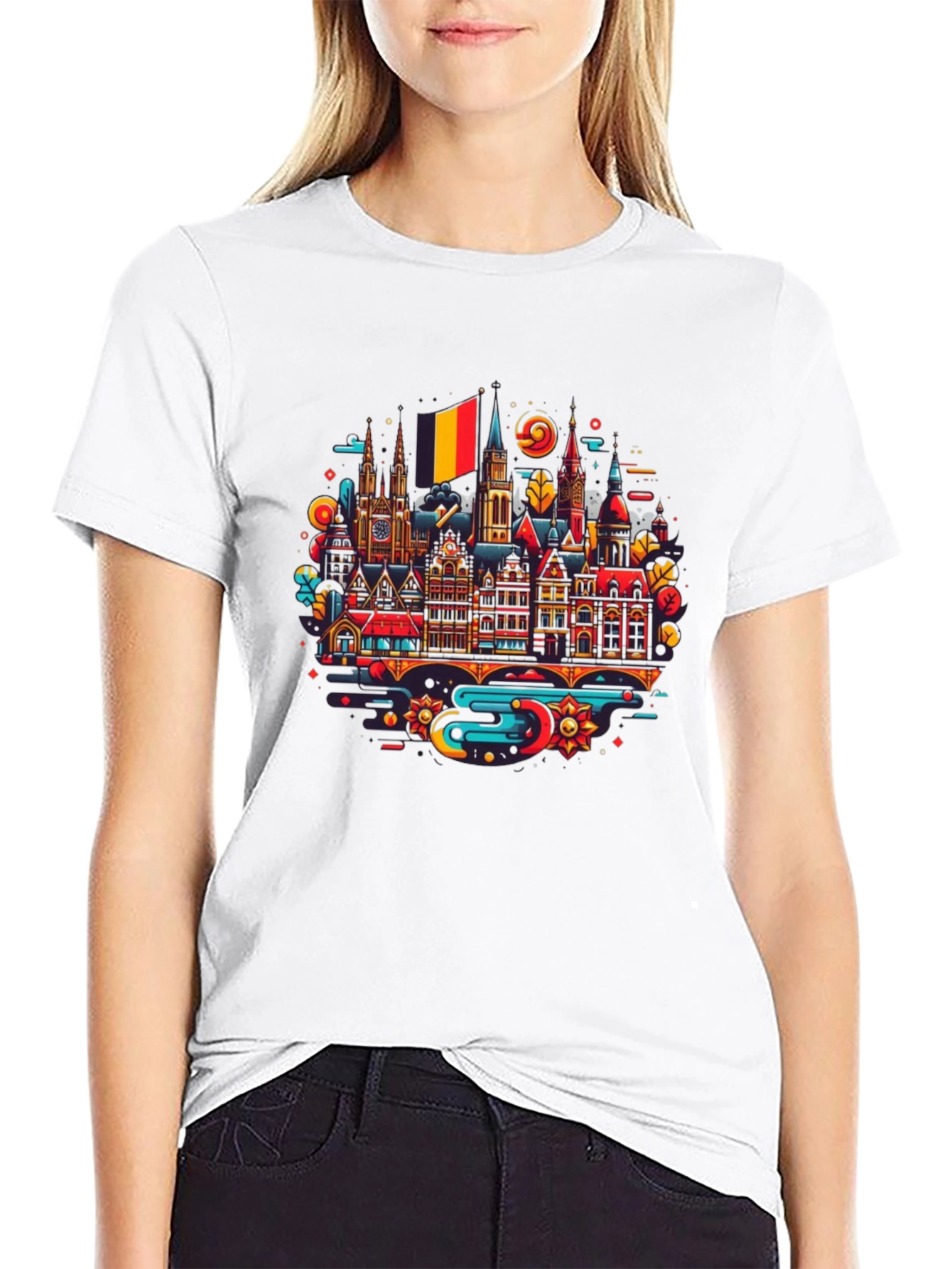 Belgium Cityscape Graphic Tee