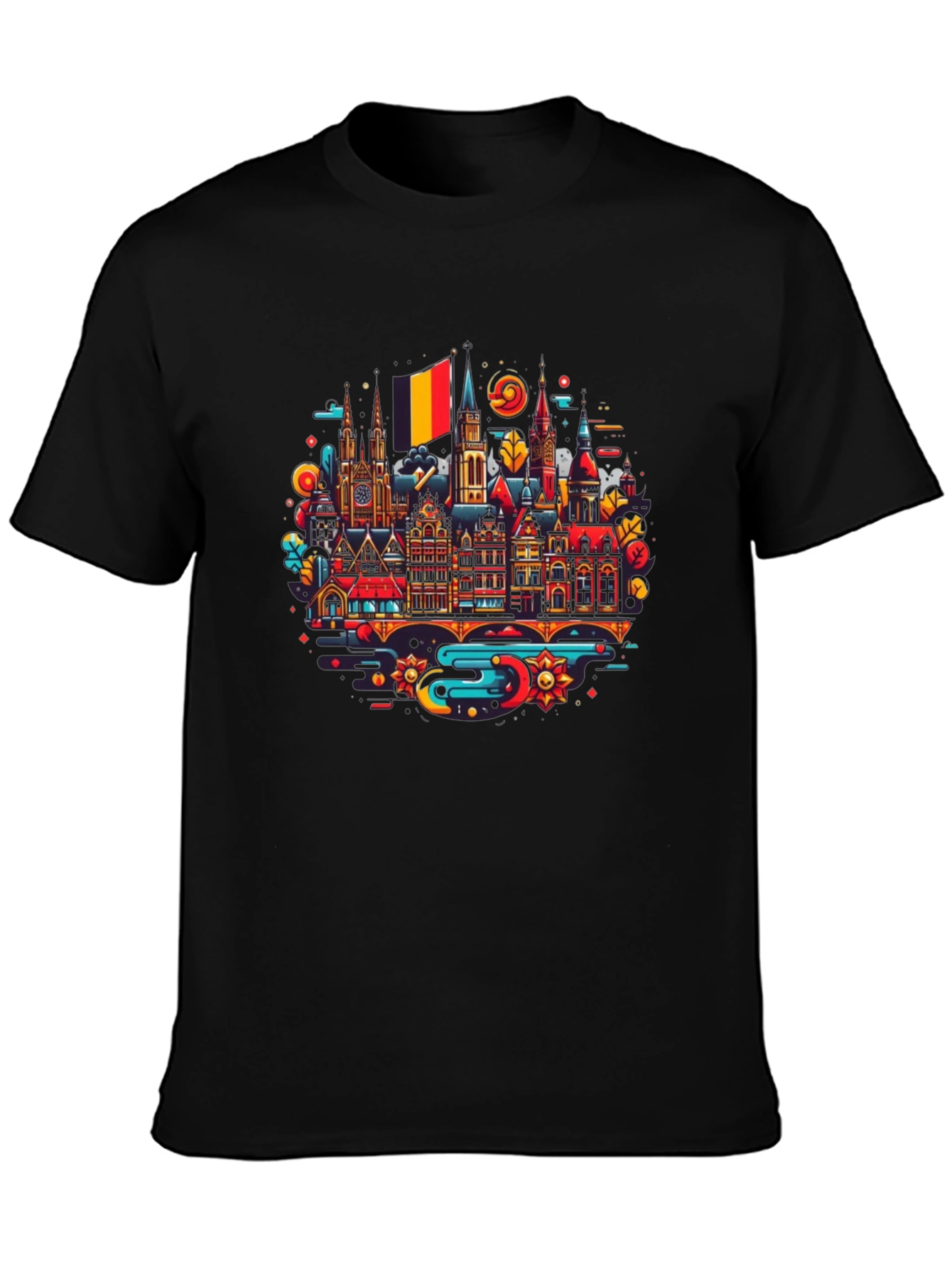 Belgium Cityscape Graphic Tee